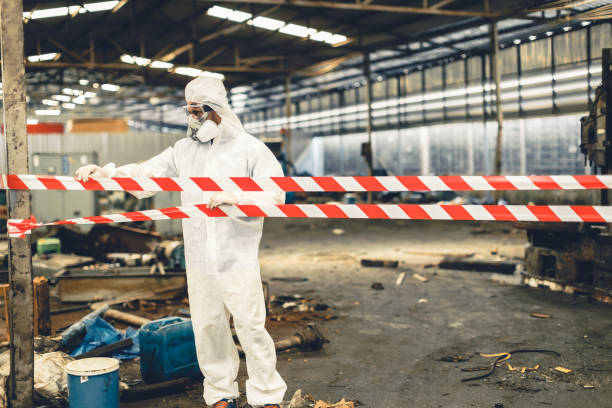 Professional Biohazard Cleanup technician working in Spencerville, OH